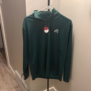 malbon green performance quarter zip